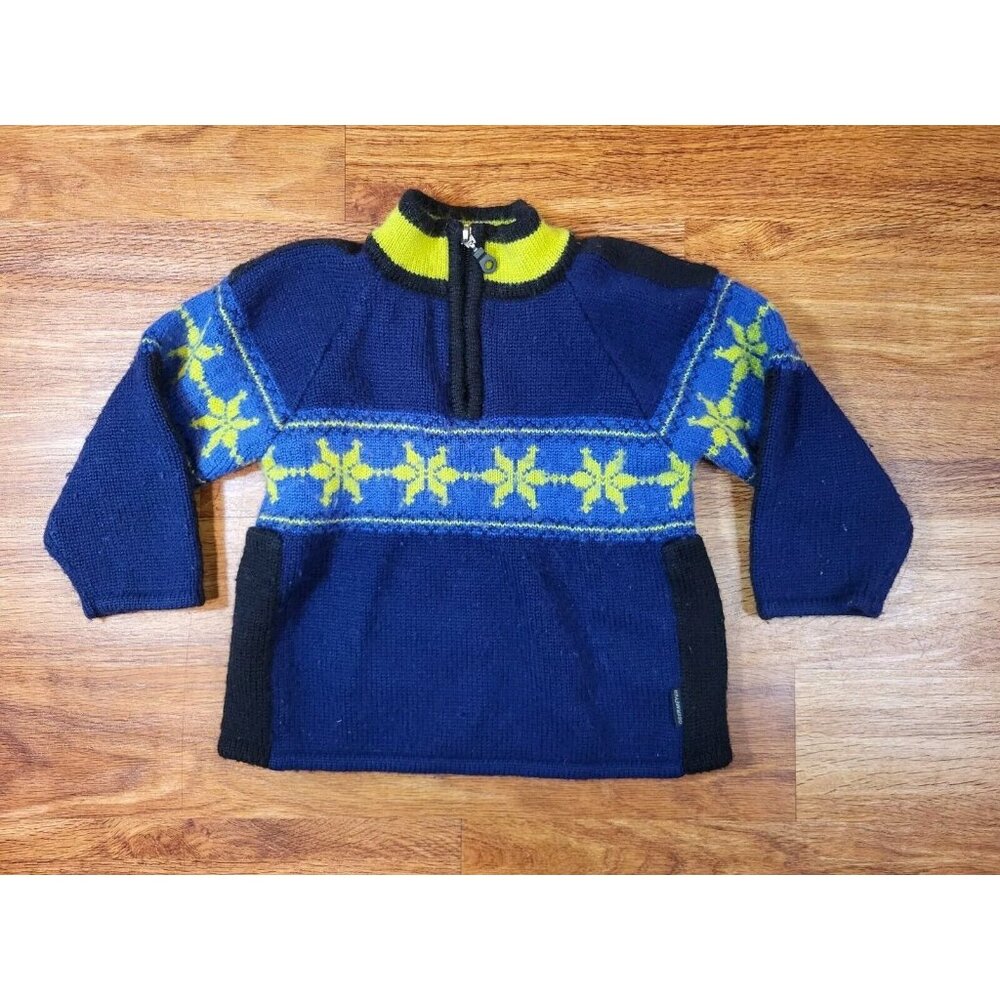 Vintage Obermeyer Size‎ Youth Smallnl Wool Blend 1/4 Zip Sweater